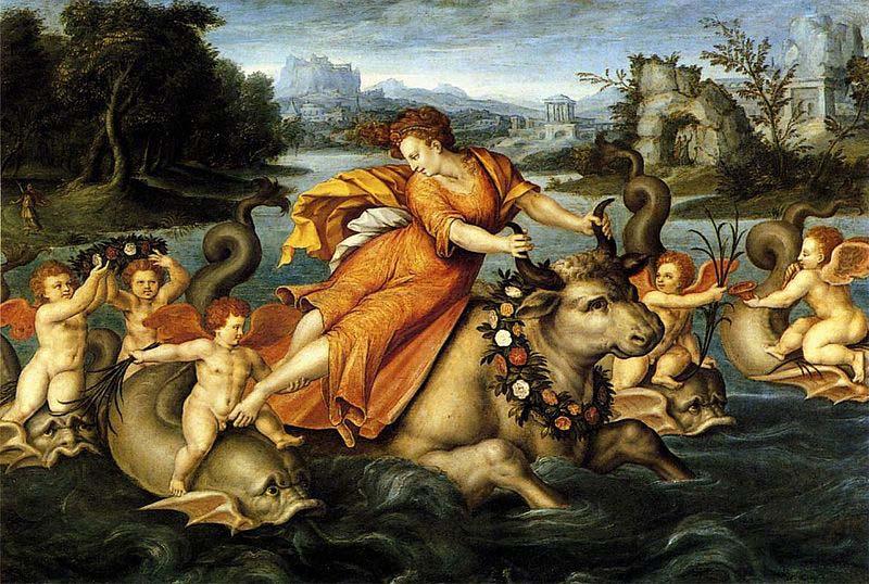 Jean Cousin THe Elder The Rape of Europa oil painting picture